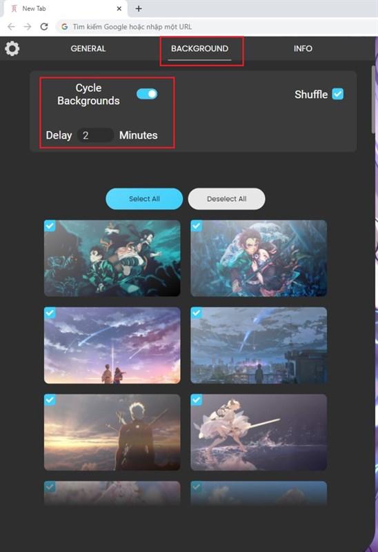 Cách cài giao diện Anime cho New Tab Chrome