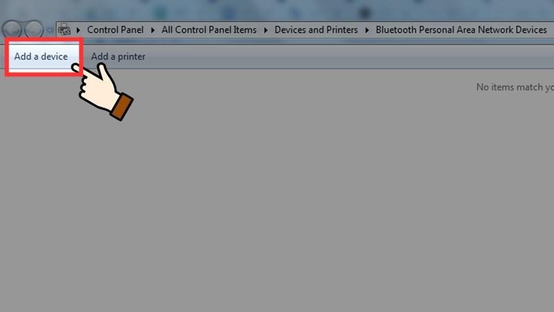  Chọn Add a device để bắt đầu ghép nối