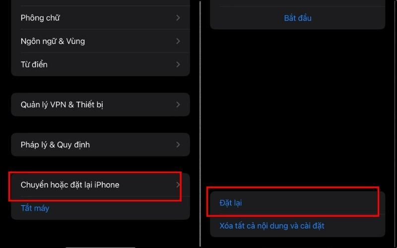 Đặt lại iPhone để đèn pin sáng