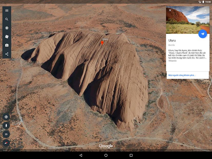 Google Earth trên điện thoại