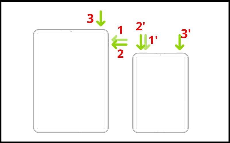 Nhấn v&agrave; thả nhanh c&aacute;c n&uacute;t &acirc;m lượng v&agrave; n&uacute;t nguồn để khởi động lại iPad