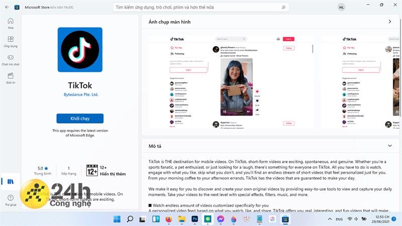 Tuy nhiên, đây chỉ là phiên bản web của TikTok.