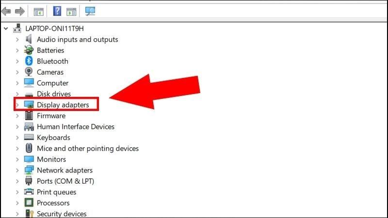 V&agrave;o Device Manager > Display adapters