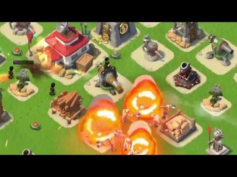 alt text: Boom Beach, tựa game chiến thuật với đồ họa tươi sáng