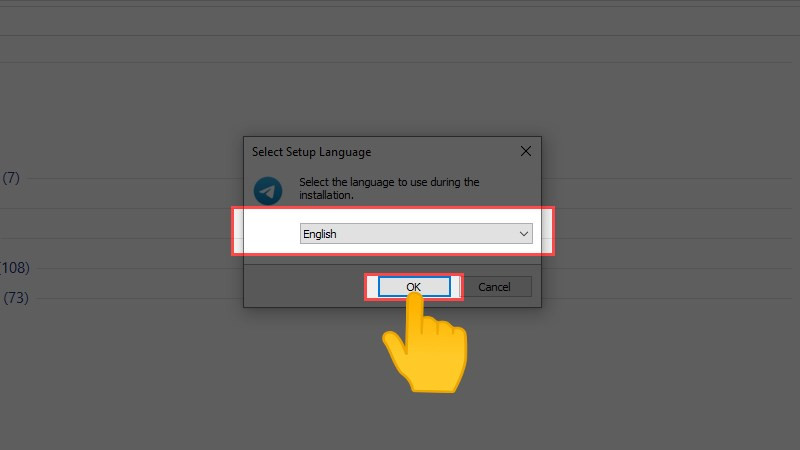 alt text: Chọn ngôn ngữ cài đặt Telegram