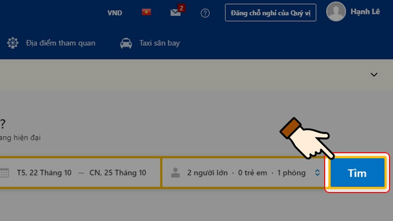 Hướng dẫn đặt phòng khách sạn, vé máy bay, thuê xe tự lái trên Booking.com