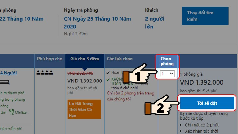 Hướng dẫn đặt phòng khách sạn, vé máy bay, thuê xe tự lái trên Booking.com