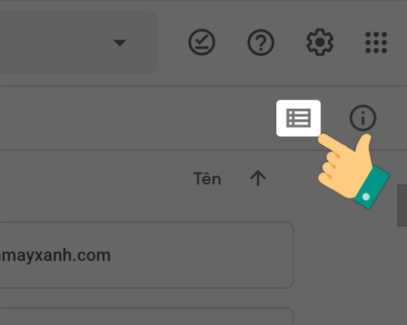 Chọn Chế độ xem danh sách trên Google Drive