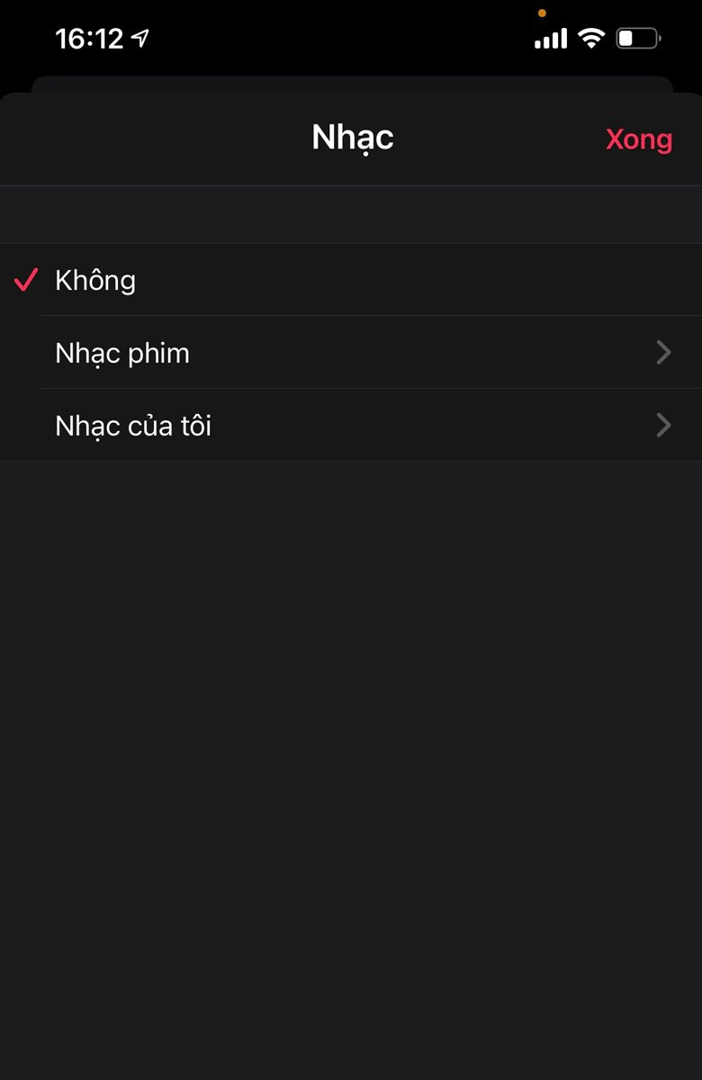 Chọn nhạc từ thư viện