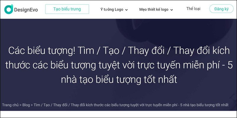 DesignEvo: Trang web tạo icon online miễn ph&iacute;