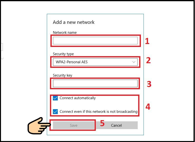 Kết nối với Wifi ẩn trên Windows