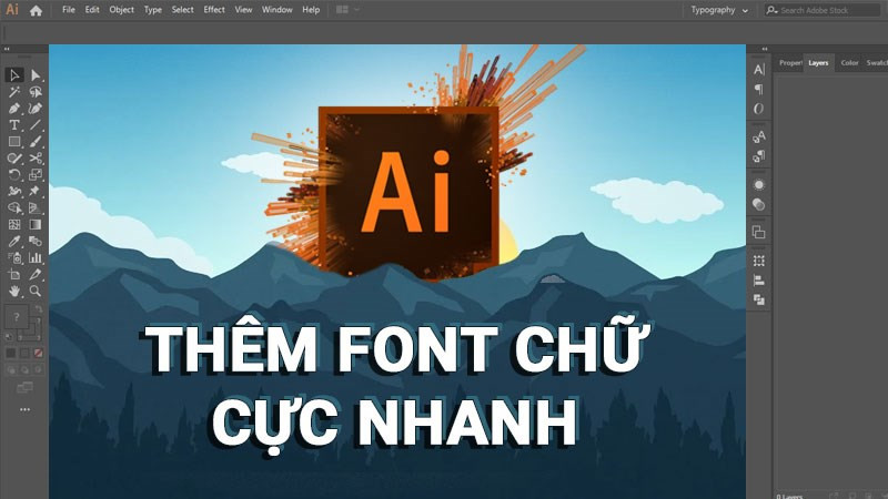 Mô tả cách thêm font chữ vào Illustrator