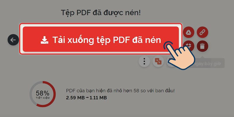 Nén PDF với ilovepdf