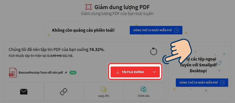 Nén PDF với Smallpdf