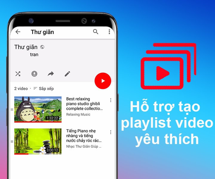 Tạo playlist video yêu thích