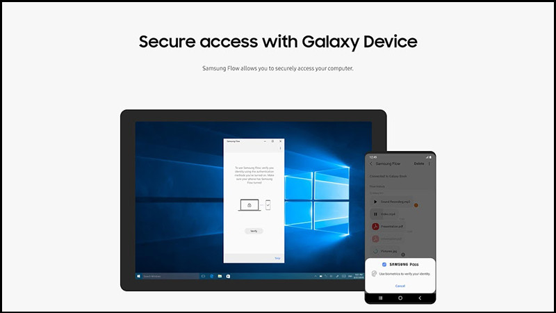 Truy cập an toàn giữa điện thoại Samsung và máy tính Windows