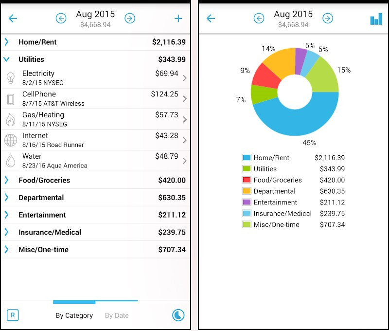 Ứng dụng Home Budget with Sync