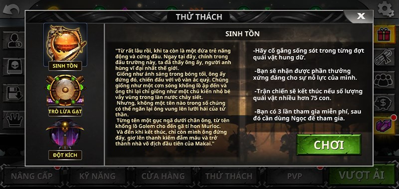 Vô số màn chơi thử thách khác nhau với nhiều phần quà hấp dẫn