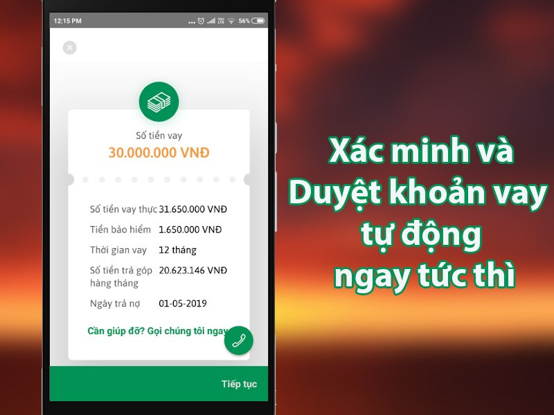  Xác minh và duyệt khoản vay tự động ngay tức thì