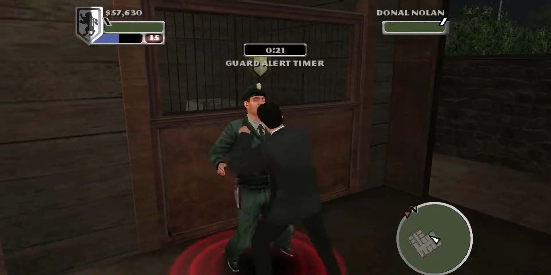 Aldo Trapani đối đầu với một tay sai trong game The Godfather