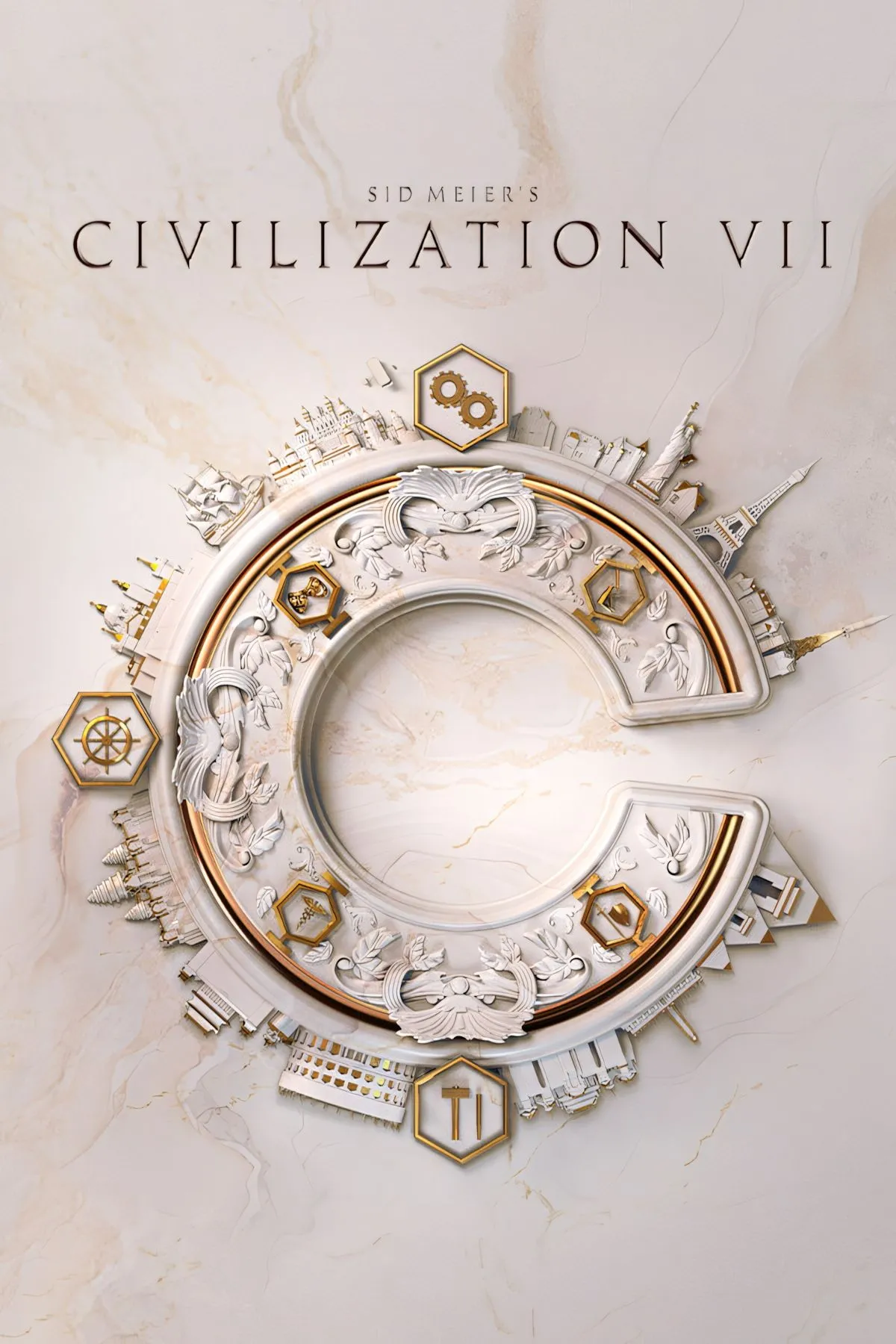 Ảnh bìa chính thức của Sid Meier's Civilization VII, tựa game chiến thuật 4X được nhiều người mong đợi.