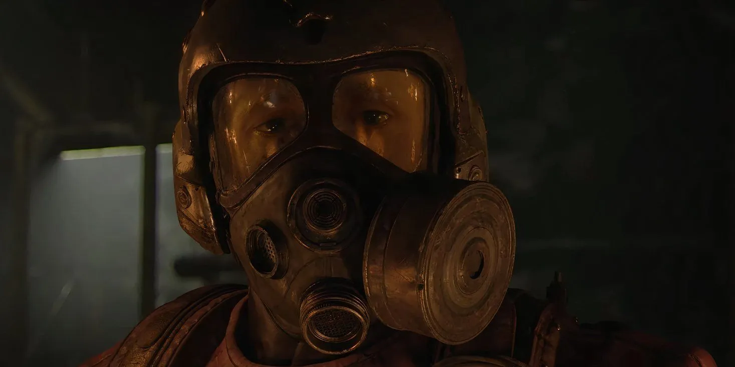 Artyom trong Metro Exodus nhìn về phía xa, biểu tượng của dòng game hậu tận thế