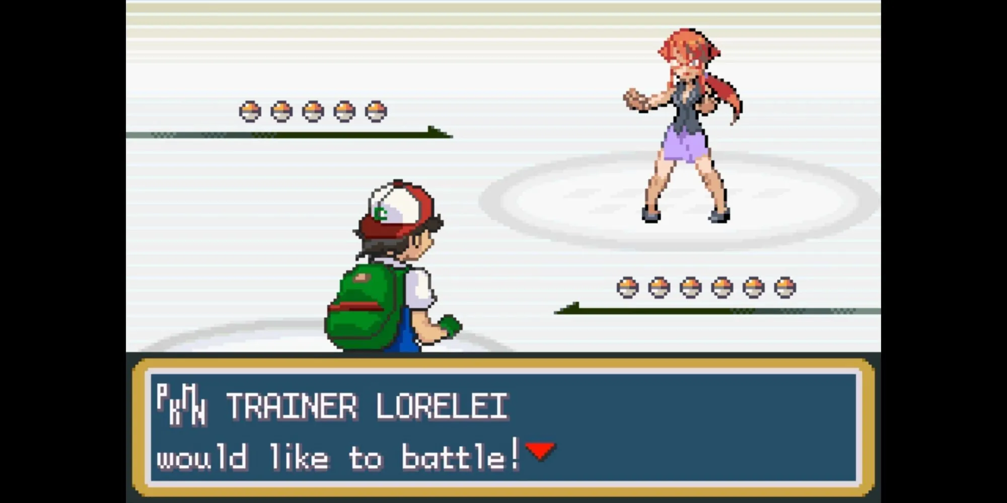 Ash đối đầu với Tứ Thiên Vương Lorelei và Pokémon hệ Băng của cô trong Pokémon Ash Gray