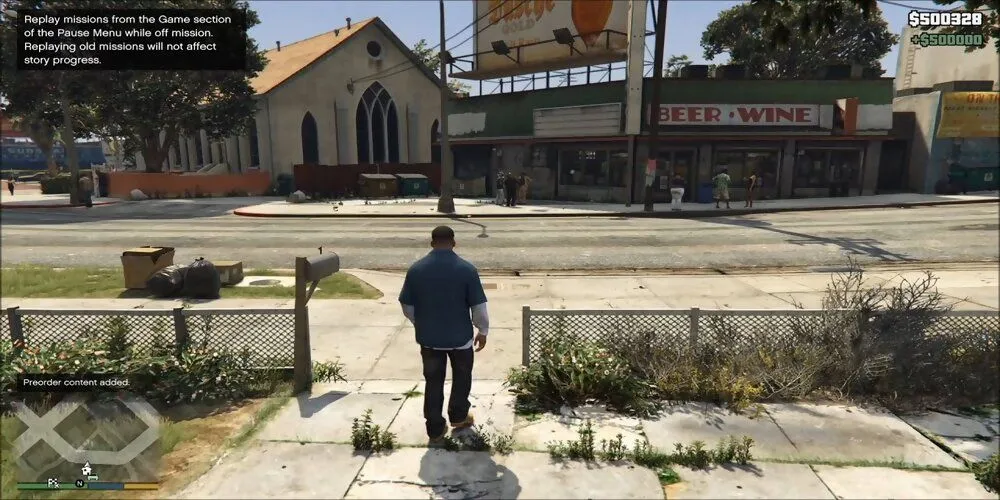 Ba nhân vật chính của GTA 5 đứng nhìn thành phố Los Santos từ trên cao, chuẩn bị cho một phi vụ lớn.