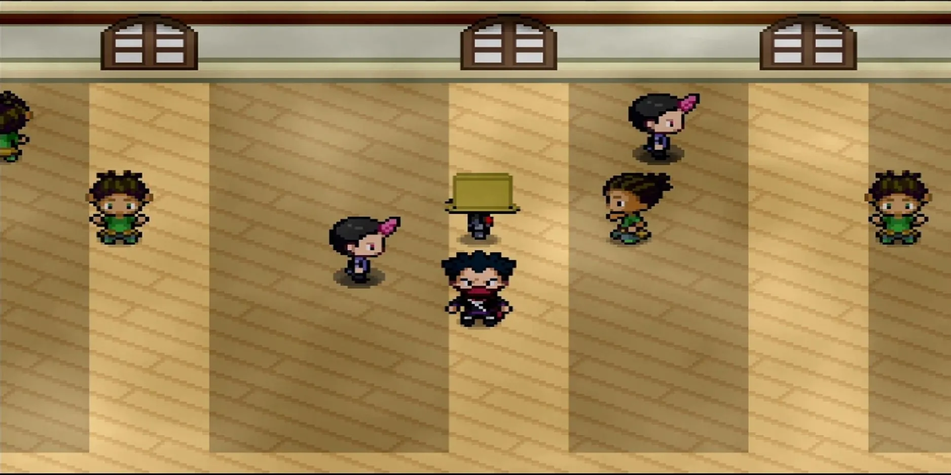 Bên trong nhà thi đấu Fuchsia City trước trận đấu với Thủ lĩnh Koga trong Pokemon Infinite Fusion