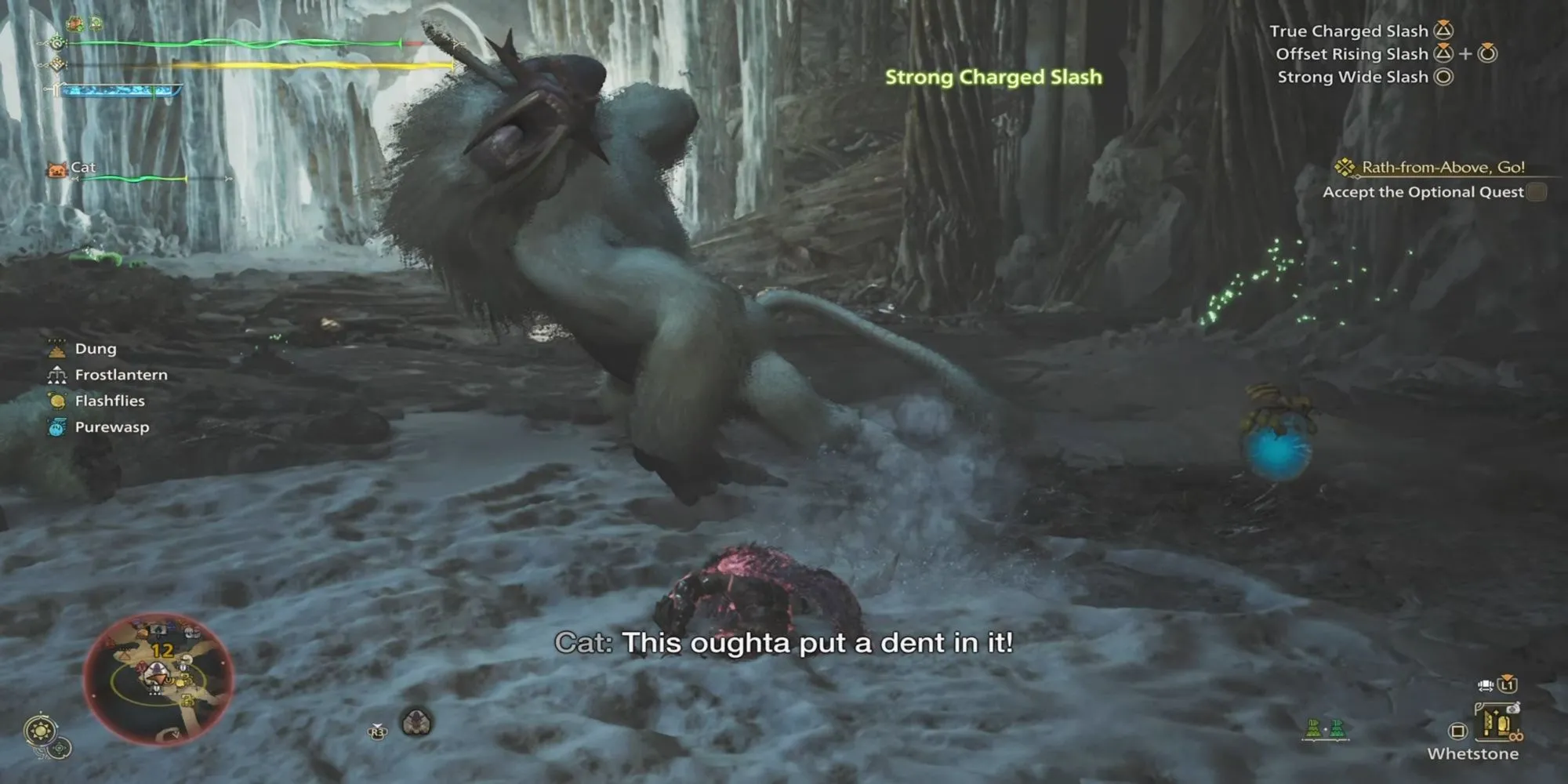 Top 10 Quái Vật Nguy Hiểm Nhất Monster Hunter Wilds (Cập Nhật 2025) 1 Blangonga trong Monster Hunter Wilds với bộ lông trắng và nanh dài