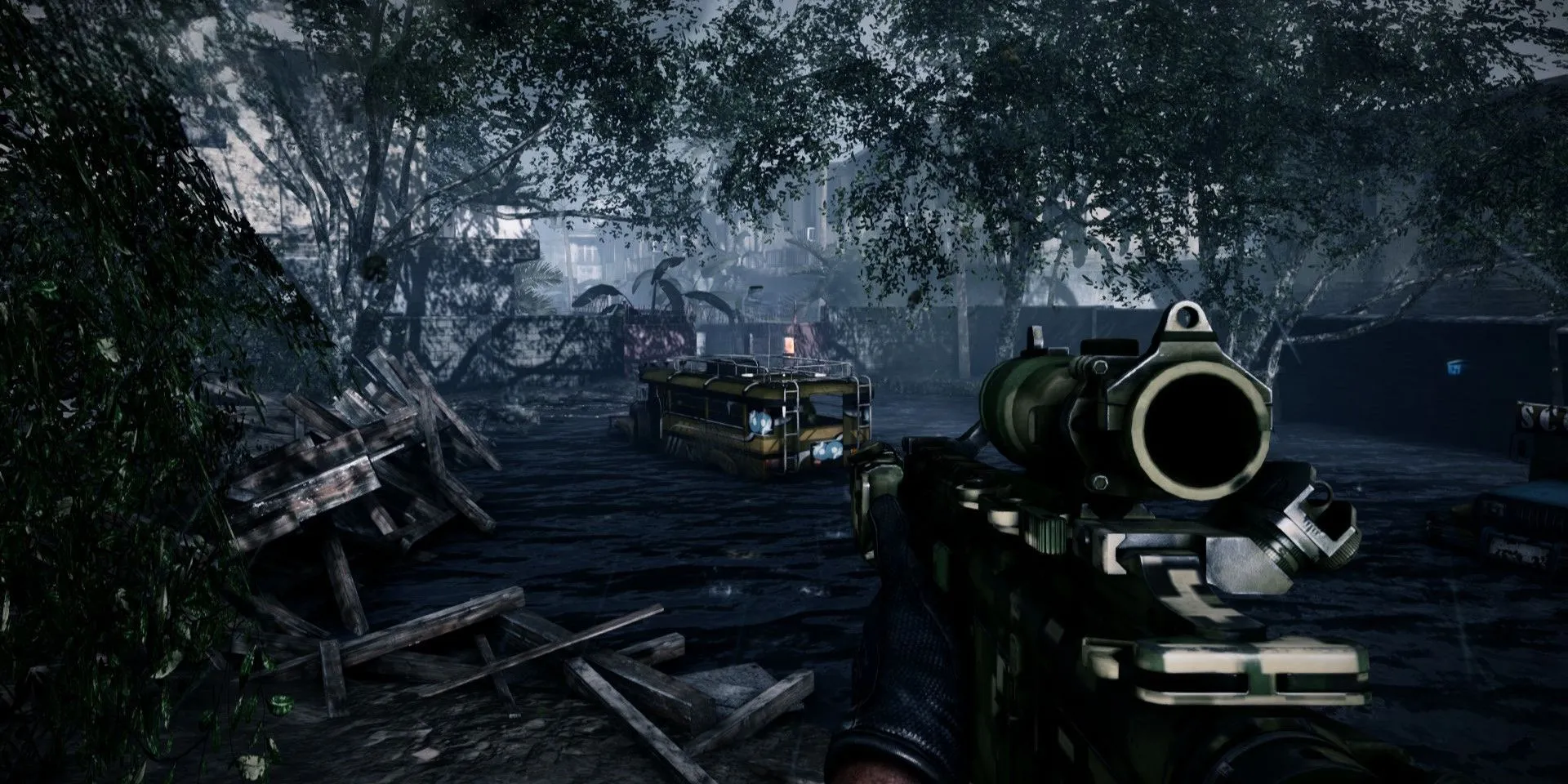 Cảnh chiến đấu trên biển trong bản đồ Changing Tides của Medal of Honor: Warfighter