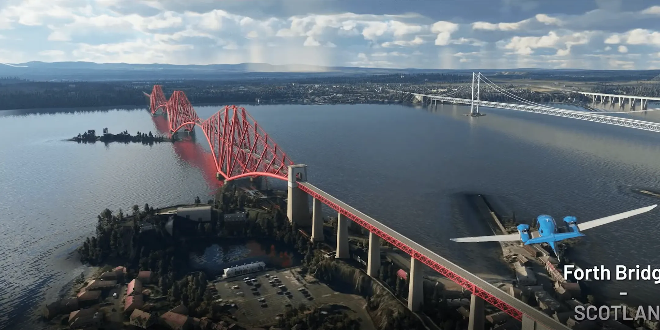 Cầu Forth hùng vĩ ở Scotland được tái hiện chân thực trong Microsoft Flight Simulator