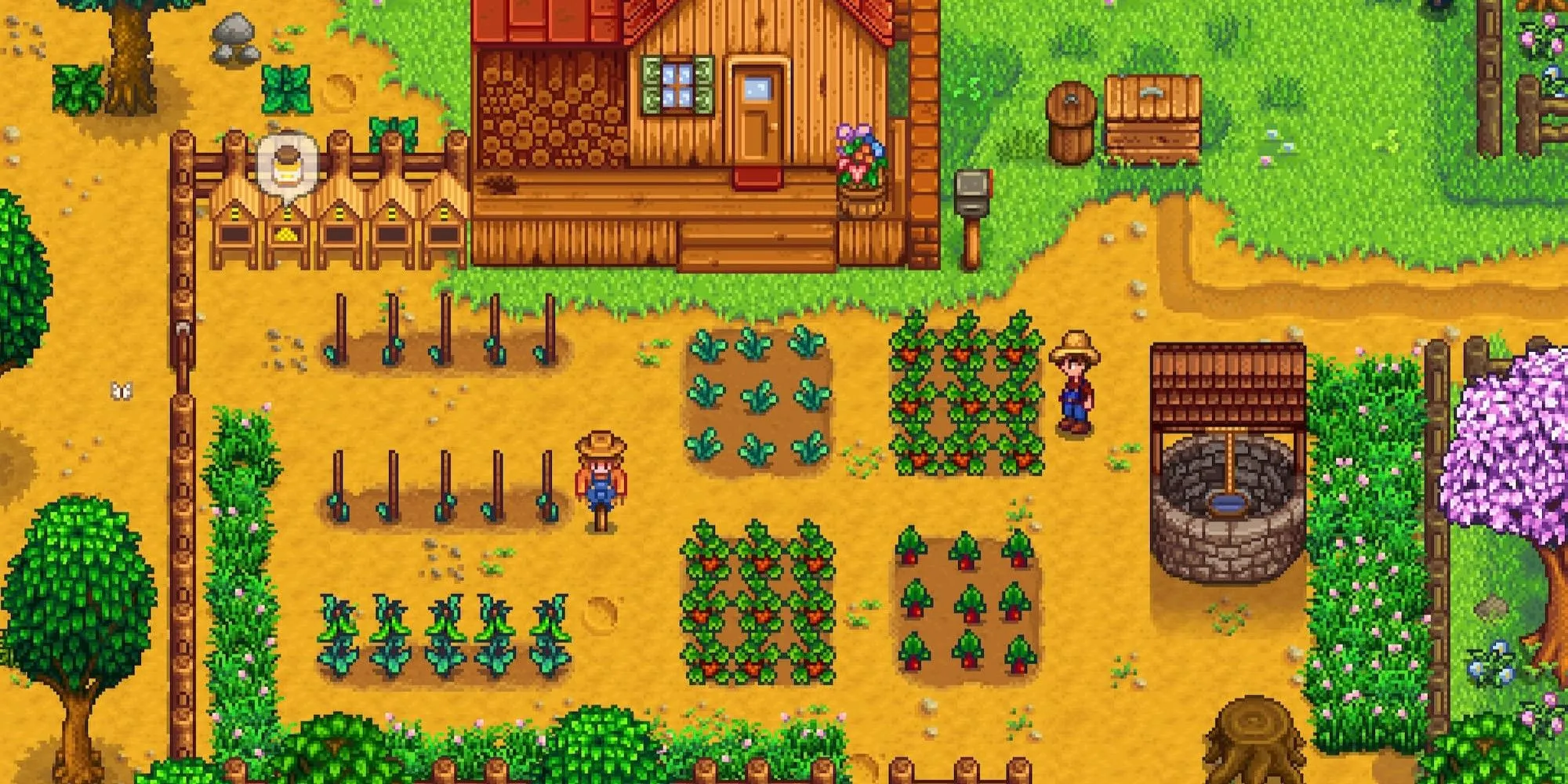 Chăm sóc nông trại trong Stardew Valley, tựa game RPG nông trại pixel art kinh điển