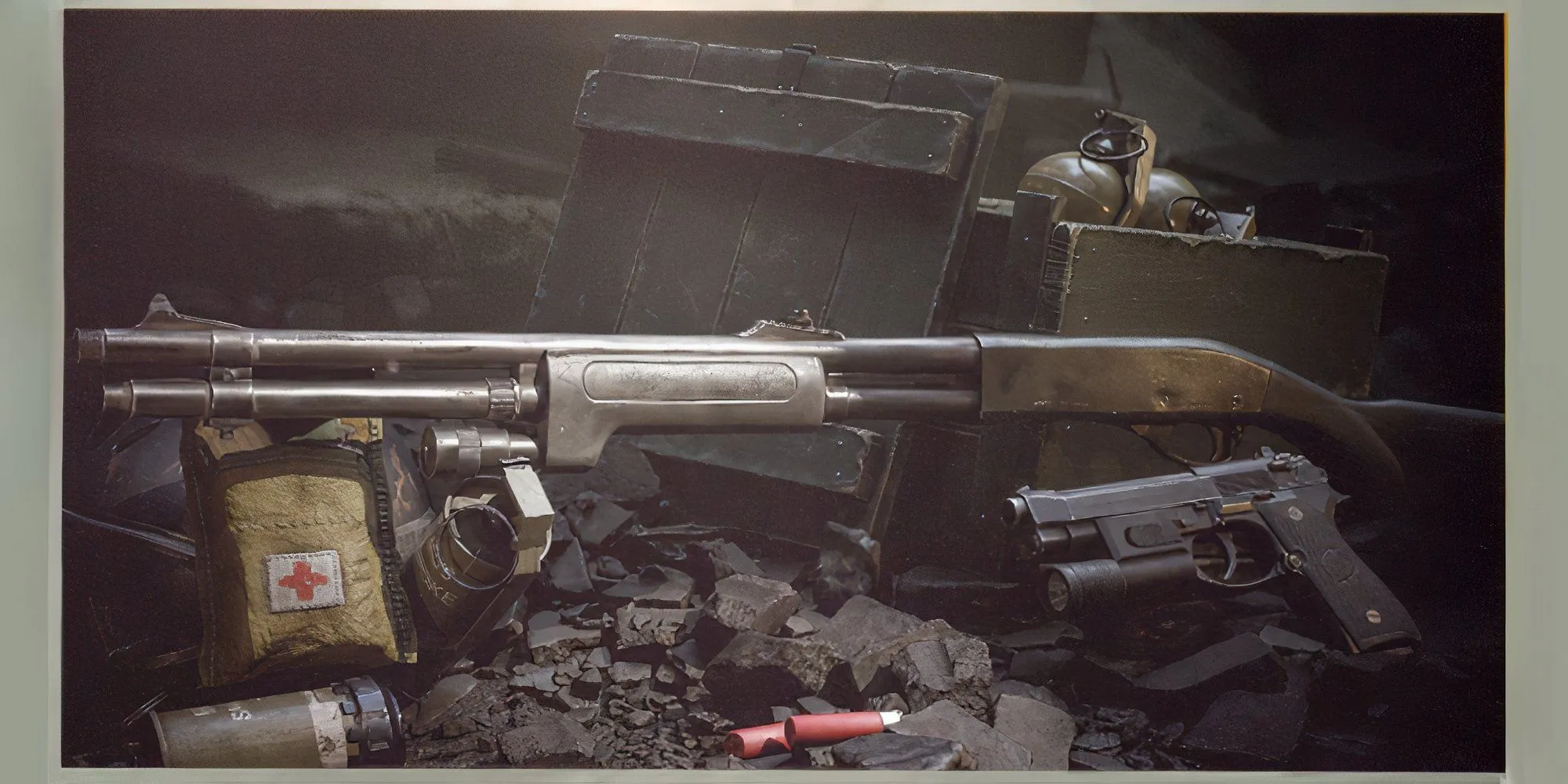 Chiến binh sử dụng shotgun M870 trong một cuộc giao tranh cự ly gần ở Delta Force Black Hawk Down