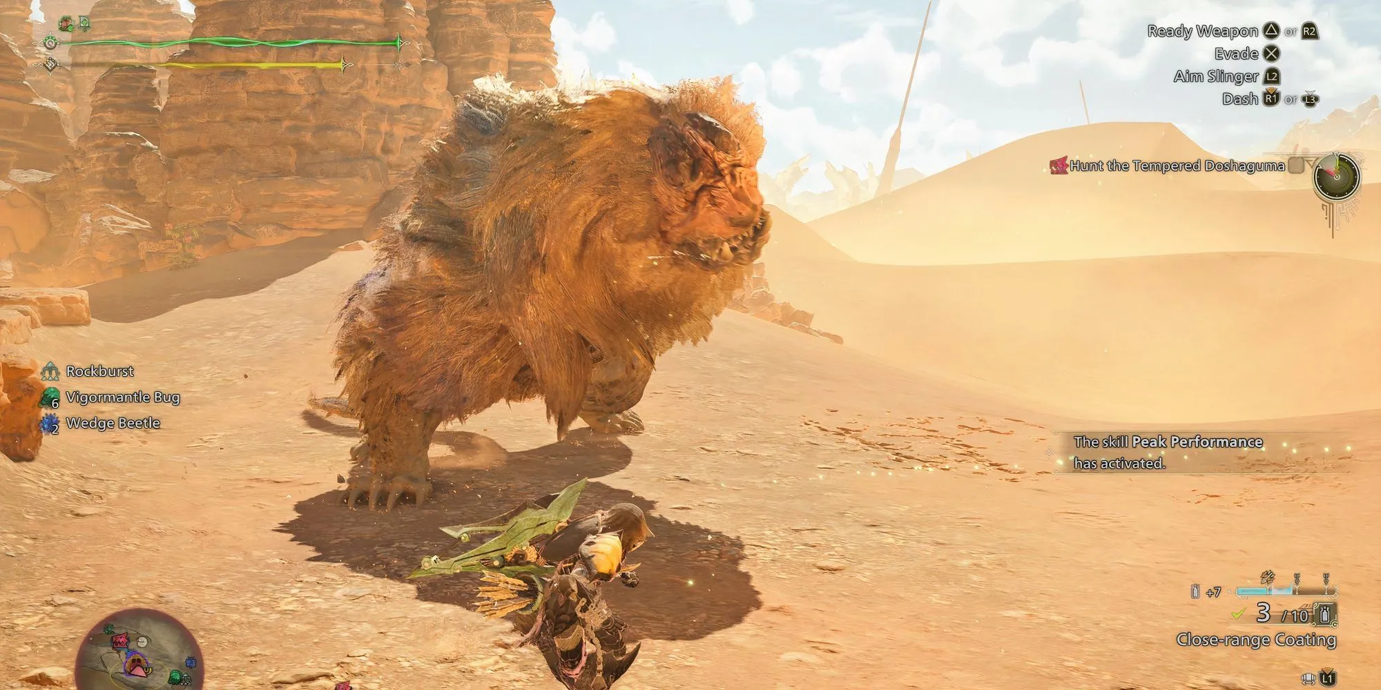 Đồng Xu Wyvern Cổ Đại rơi ra từ cồn cát khi quái vật tấn công trong Monster Hunter Wilds