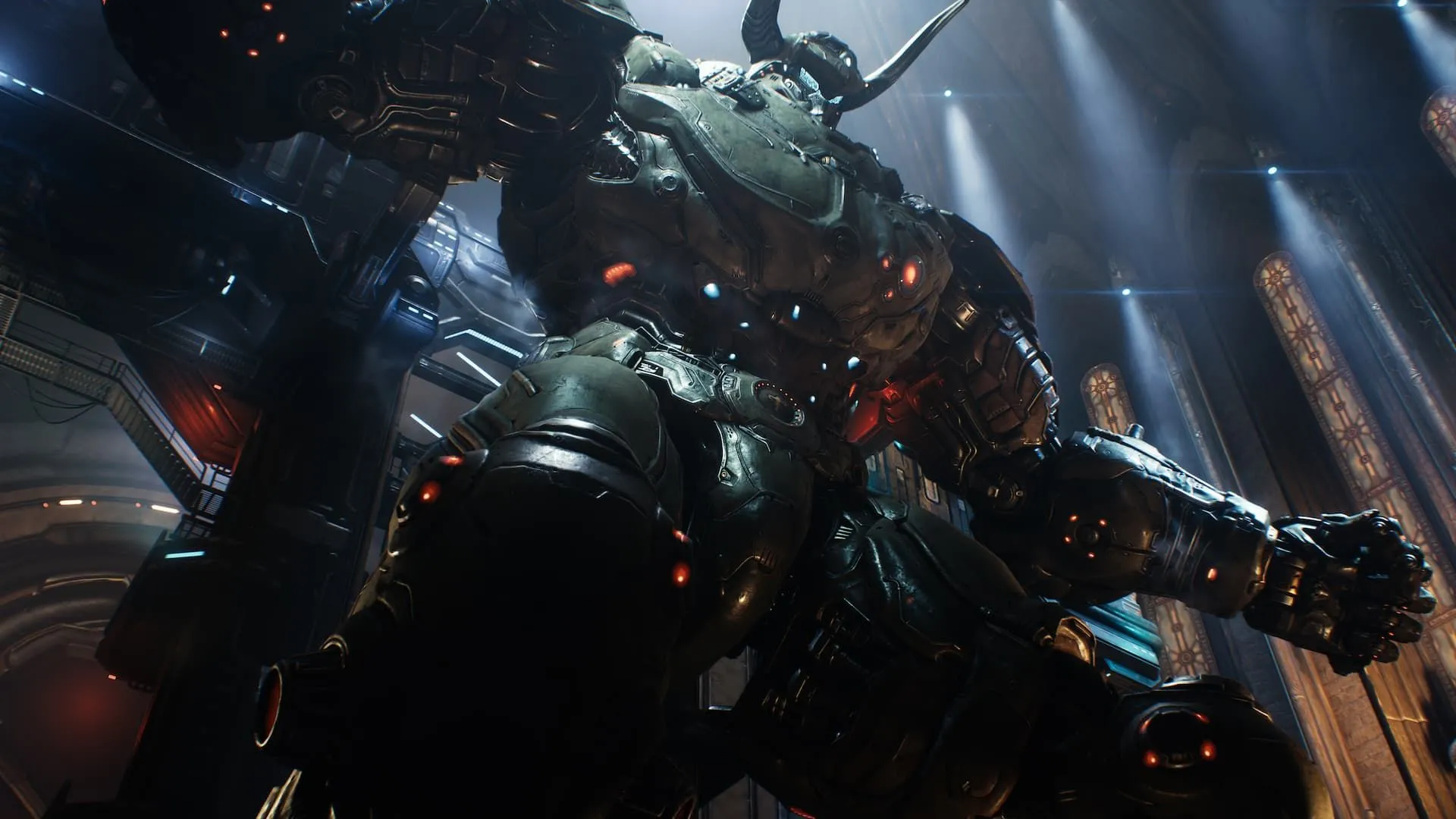 Doom Slayer trong bộ giáp Atlan hùng vĩ, một trong những game Xbox đáng chờ đợi