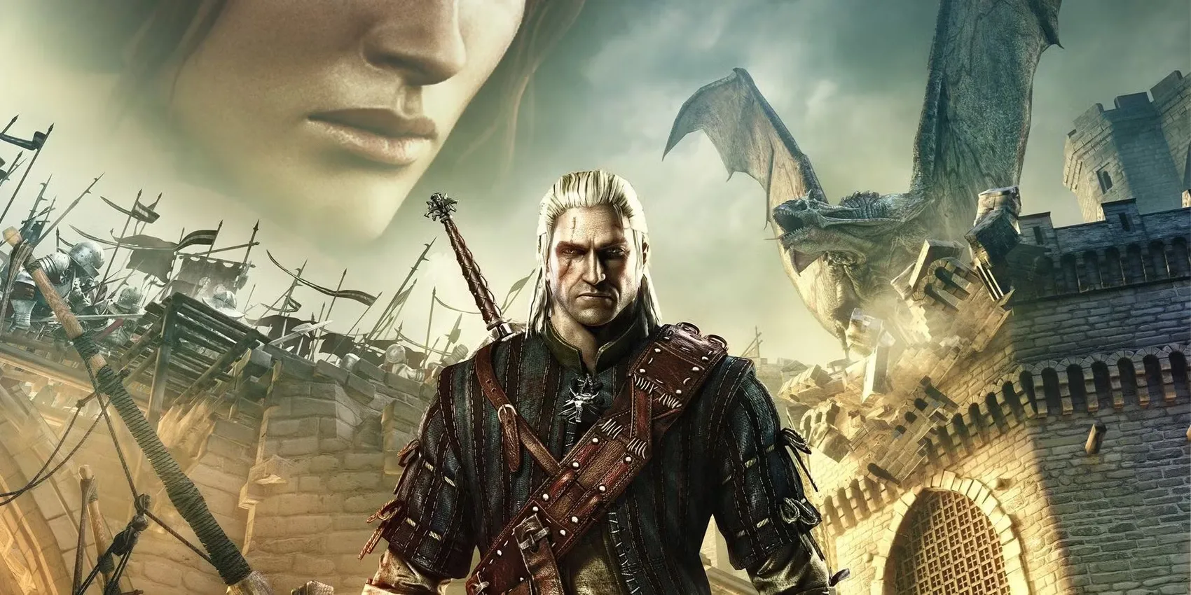 Geralt đối mặt với một kẻ thù trong The Witcher 2: Assassins of Kings với đồ họa được cải tiến rõ rệt