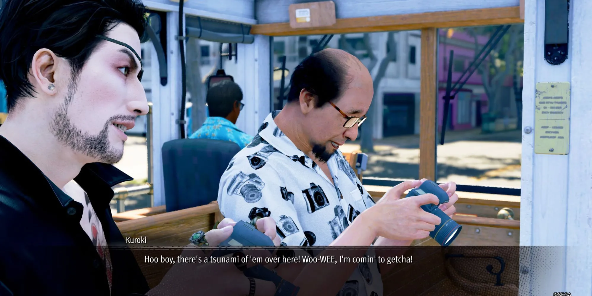 Giao diện chụp ảnh trong minigame Sicko Snap, người chơi đang ngắm một Papillon Boy.
