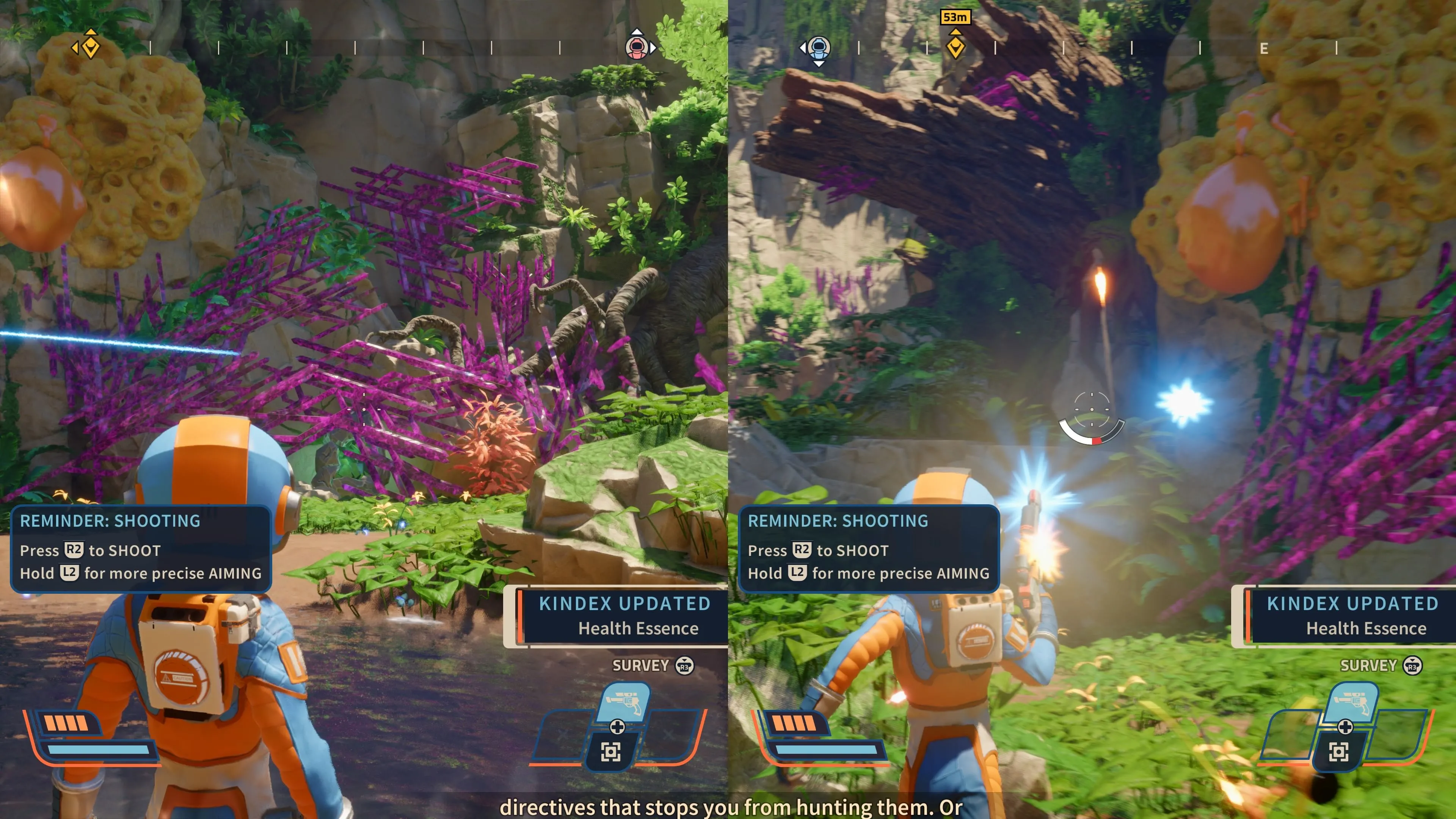 Giao diện người dùng trong chế độ co-op của Revenge of the Savage Planet