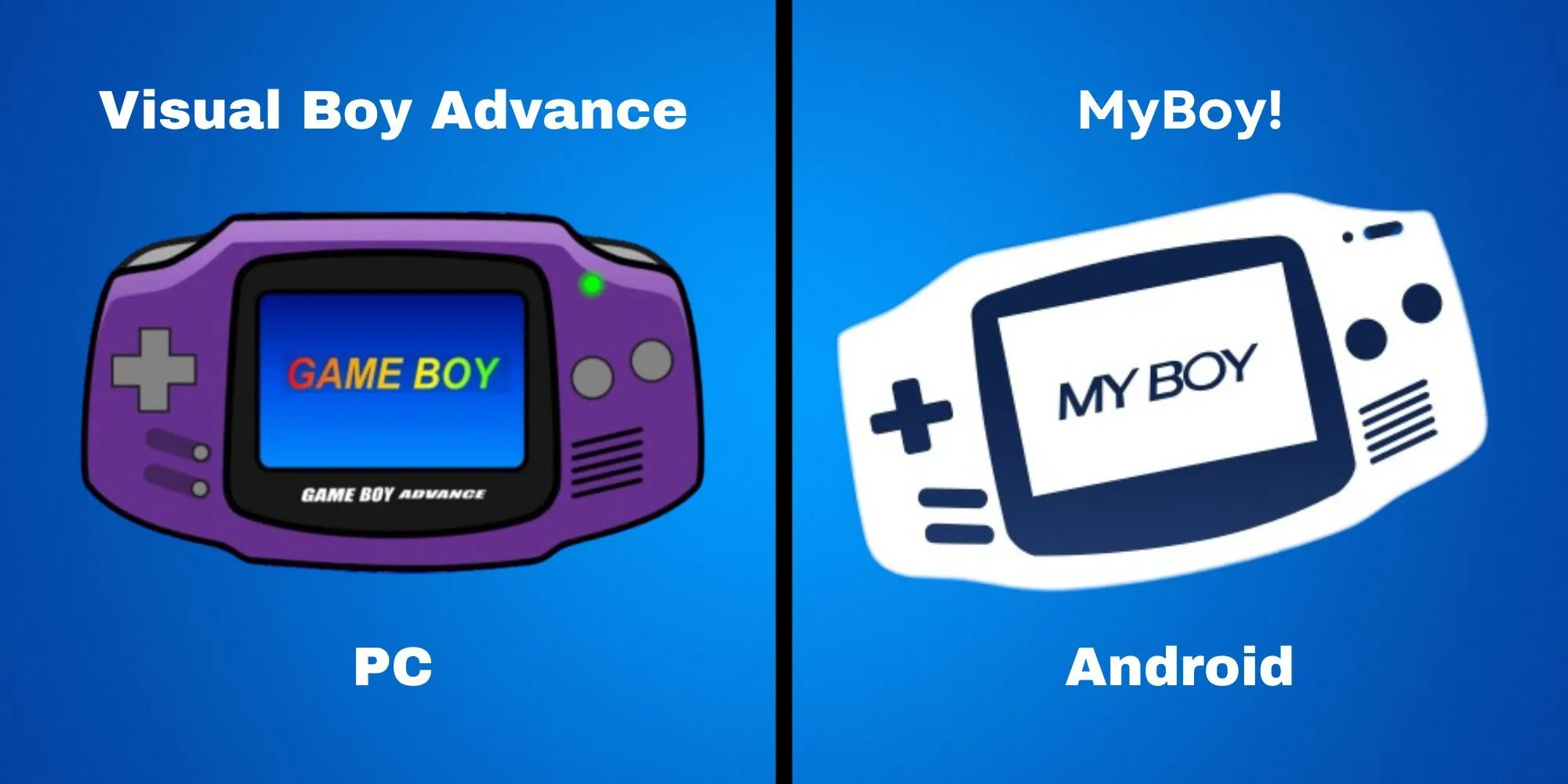 Giao diện phần mềm giả lập Visual Boy Advance và MyBoy cho game Pokémon Ash Gray