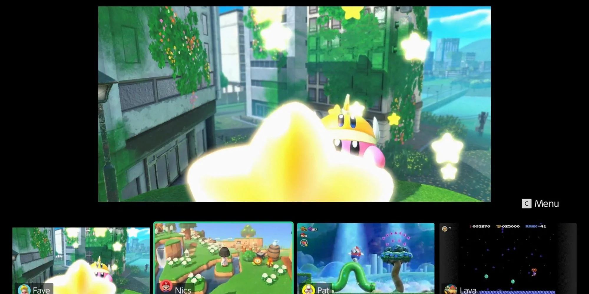 Giao diện tính năng Game Chat trên Nintendo Switch 2, hiển thị khả năng trò chuyện và chia sẻ video.