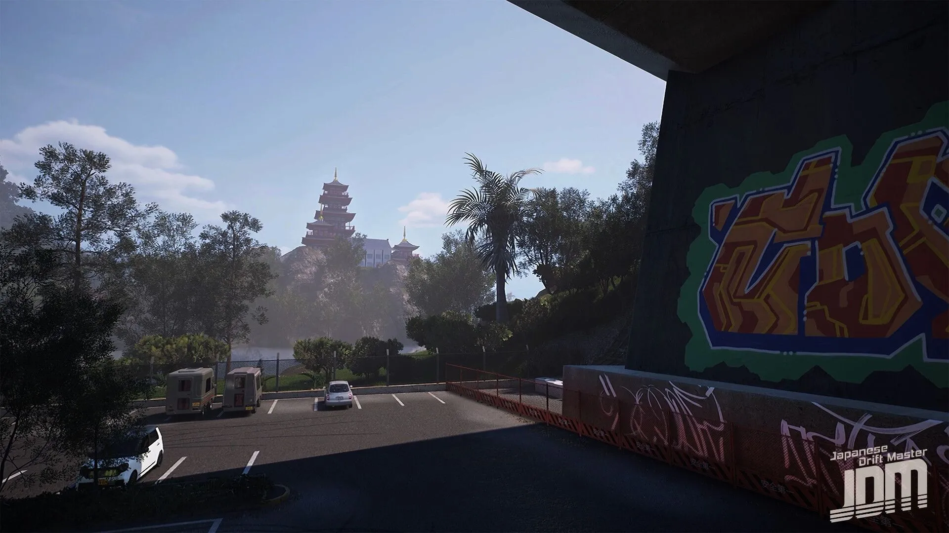 Góc nhìn từ buồng lái của một chiếc xe JDM trong game