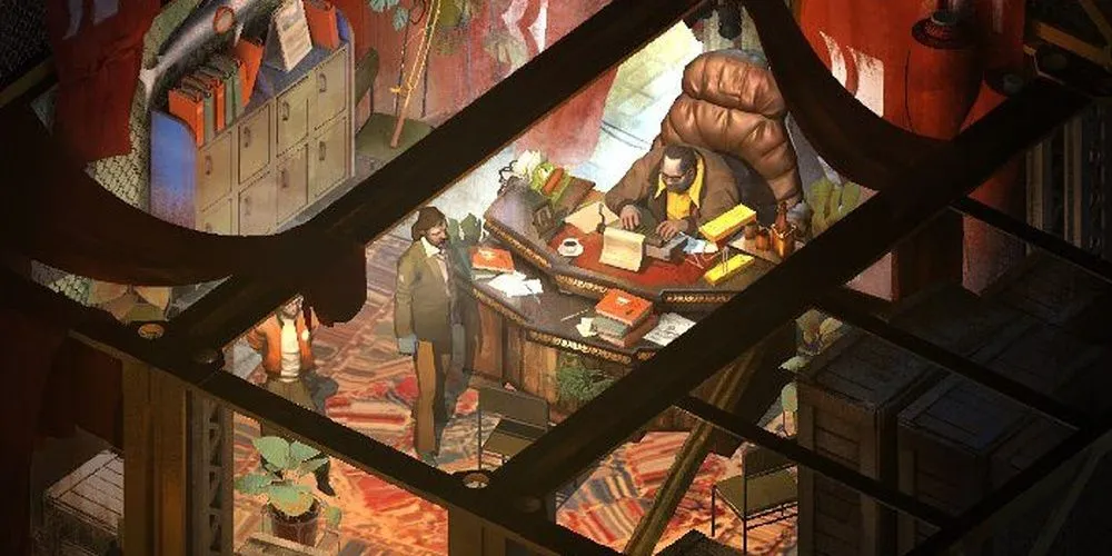 Harry DuBois gặp Evrart Claire trong văn phòng của ông ta ở Disco Elysium