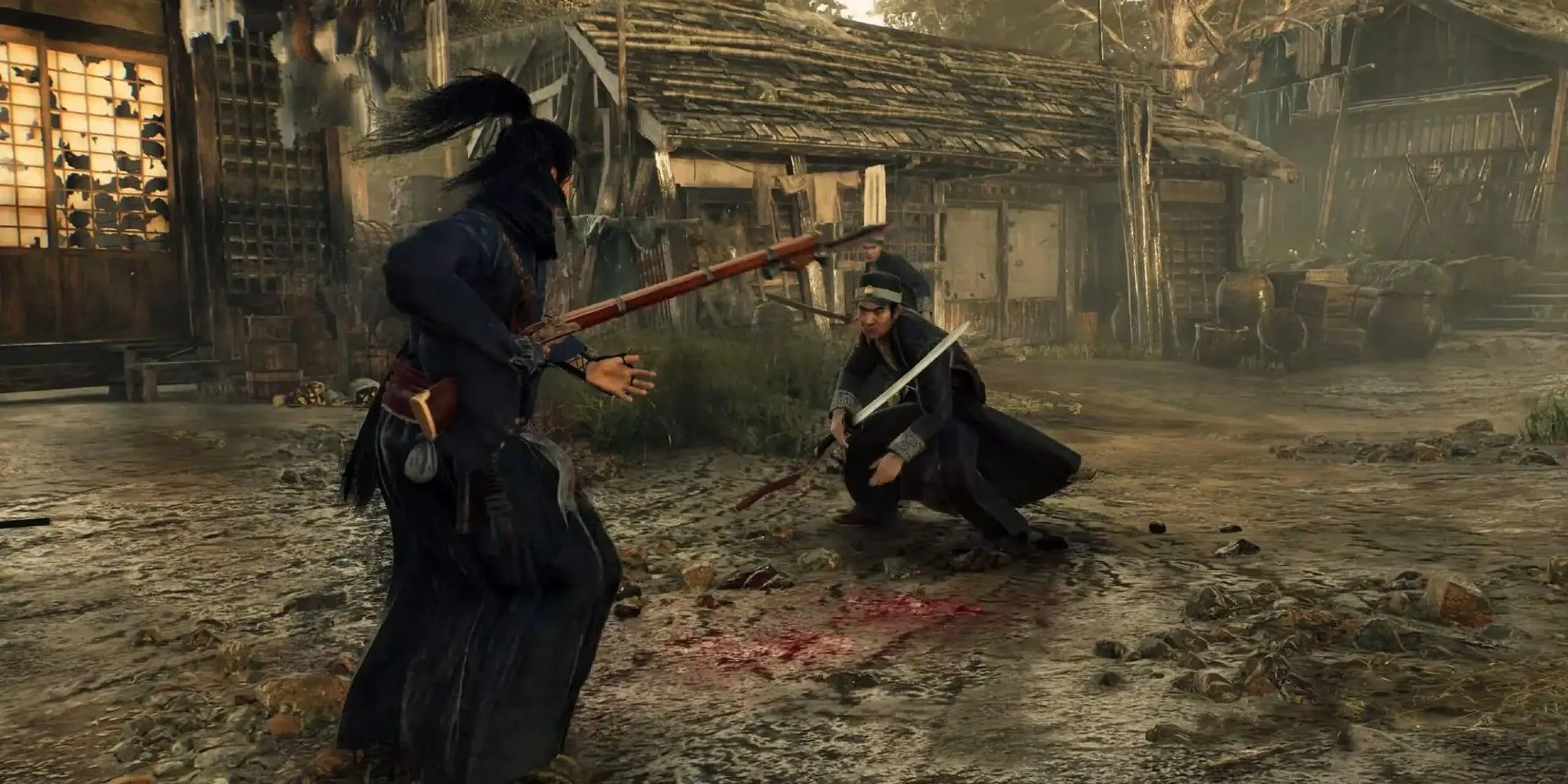Hệ thống chiến đấu của Rise of the Ronin kết hợp vũ khí cận chiến và súng ống