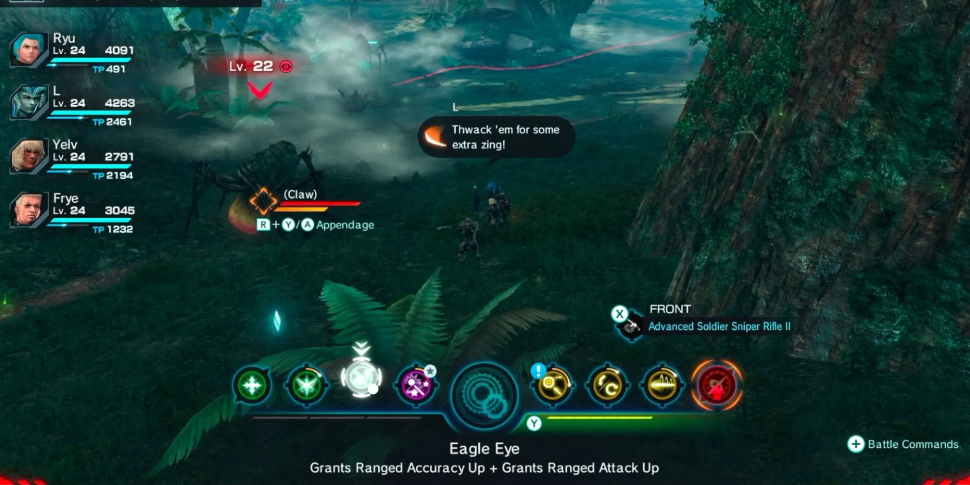 Hệ thống chiến đấu đậm chất MMO của Xenoblade Chronicles X trong một trận đánh