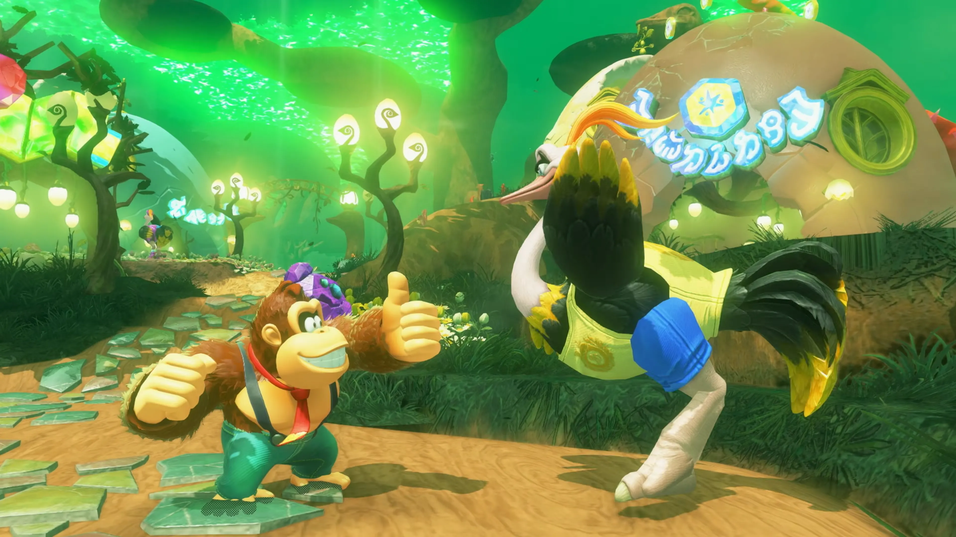 Hình ảnh Donkey Kong trong game Donkey Kong Bananza trên Nintendo Switch 2 với thiết kế mới