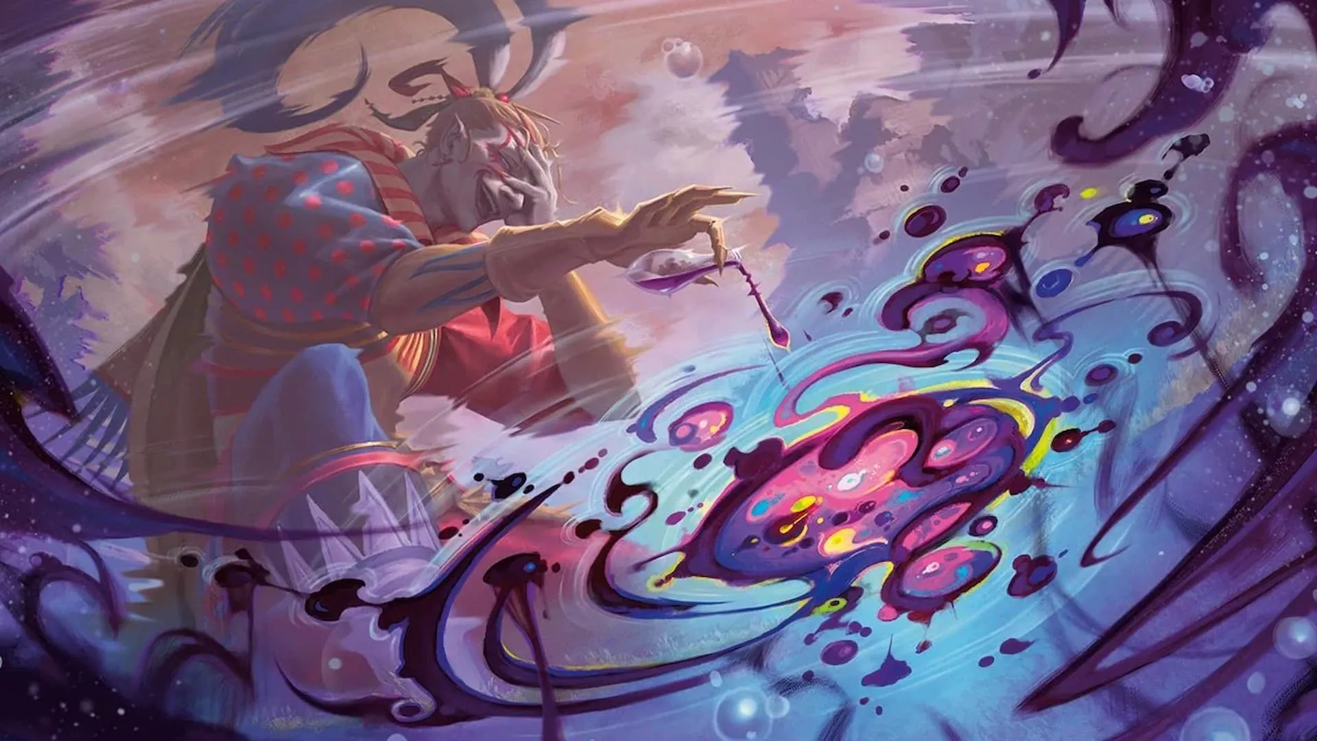 Hình ảnh Kefka từ Final Fantasy 6 trong set bài Magic: The Gathering, minh họa cho các bộ Commander Deck phổ biến