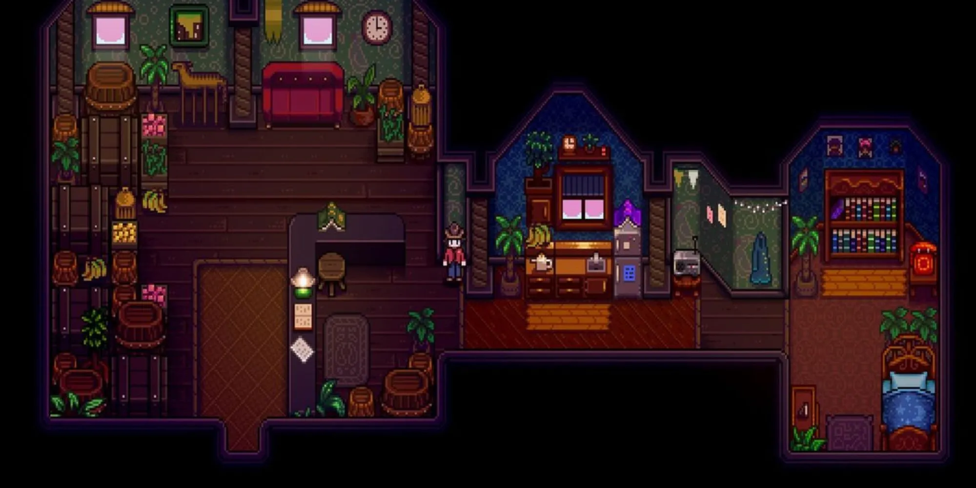 Hình ảnh một cửa hàng sô cô la ma ám trong game The Haunted Chocolatier