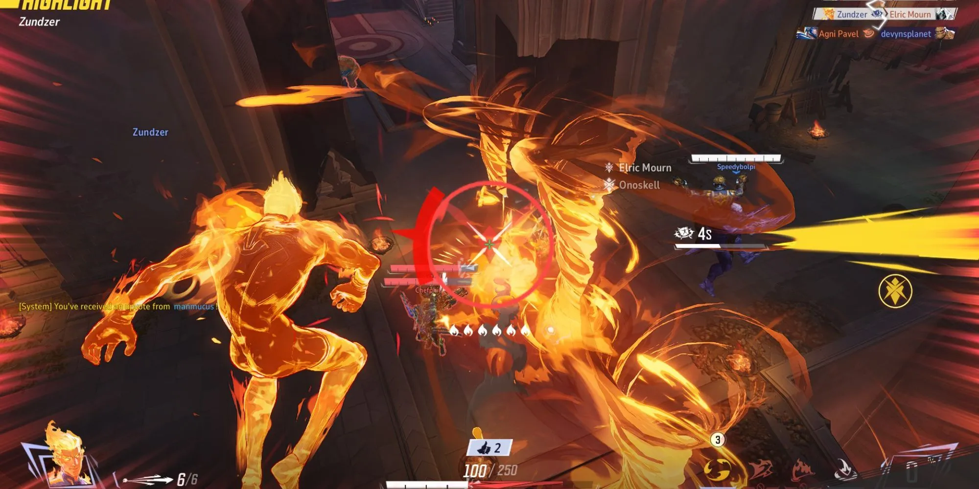 Human Torch bay lượn chiến đấu trong Marvel Rivals