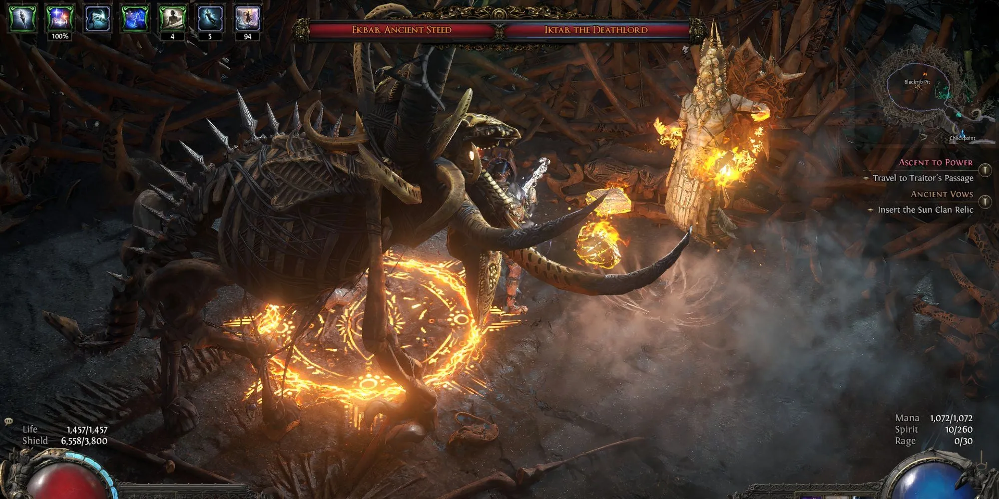 Iktab, Chúa Tể Cái Chết, cưỡi Ekbab trong Path of Exile II Hồi 2